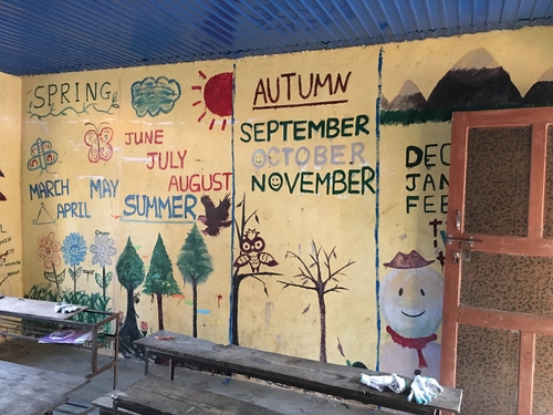 Paint the wall for a classroom